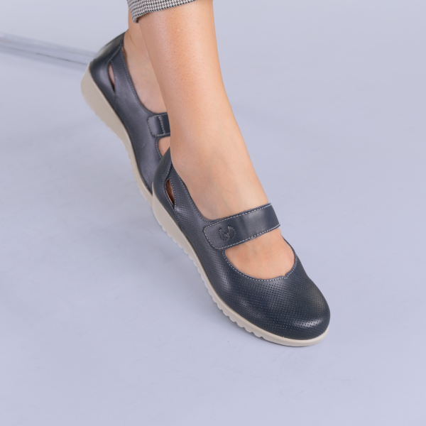 Всекидневни обувки от естествена кожа Lavia тъмно сини - Kalapod.bg